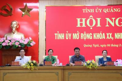 Ban Thường vụ Tỉnh ủy Quảng Ngãi chủ trì Hội nghị. Ảnh: Phạm Cường-TTXVN
