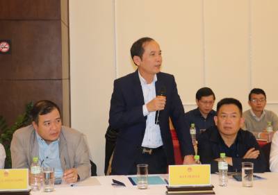 Dại diện lãnh đạo Ban Quản lý Dự án 6 phát biểu tại buổi làm việc. Ảnh: Thanh Thuỷ-TTXVN