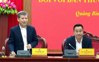 Đồng chí Lê Minh Trí, Bí thư Trung ương Đảng, Chánh án Tòa án nhân dân Tối cao, Trưởng đoàn kiểm tra số 1925 phát biểu. Ảnh: TTXVN phát