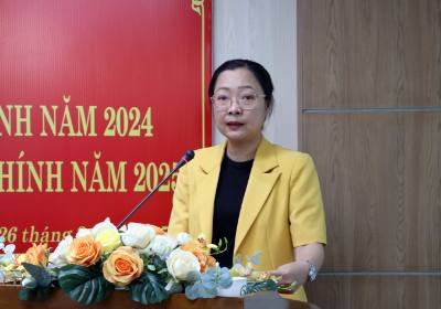 Phó Chủ tịch UBND tỉnh Vĩnh Long Nguyễn Thị Quyên Thanh phát biểu tại hội nghị. Ảnh: Phạm Minh Tuấn – TTXVN