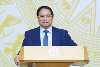 Thủ tướng Phạm Minh Chính chủ trì phiên họp lần thứ hai của Ban Chỉ đạo xây dựng đề án phát triển kinh tế tư nhân. Ảnh: Dương Giang – TTXVN
