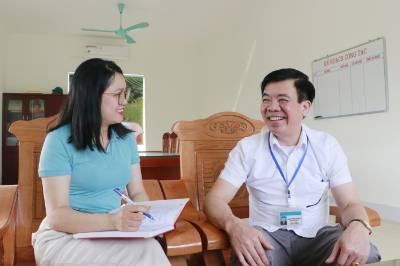 Ông Đặng Thanh Hải, Bí thư Đảng ủy thị trấn Yên Bình, huyện Yên Bình (Yên Bái) cho rằng cần lựa chọn cán bộ đủ phẩm chất, trình độ và năng lực để gánh vác nhiệm vụ trong giai đoạn phát triển mới của đất nước. Ảnh: Tiến Khánh - TTXVN
