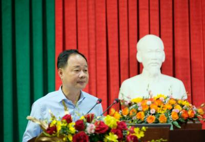 Chủ tịch UBND tỉnh Lâm Đồng Trần Hồng Thái phát biểu tại hội thảo. Ảnh: Nguyễn Dũng - TTXVN