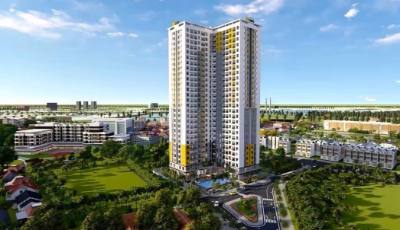 Tòa nhà chung cư do Tập đoàn BCONS làm chủ đầu tư tại phường Bình Thắng, thành phố Dĩ An, tỉnh Bình Dương. Ảnh: Dương Chí Tưởng-TTXVN