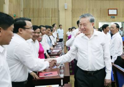 Tổng Bí thư Tô Lâm và các đại biểu. Ảnh: Thống Nhất – TTXVN