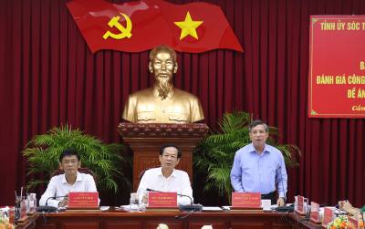 Ông Đồng Văn Thanh, Bis thư Tỉnh ủy Hậu Giang phát biểu. Ảnh: Ngọc Thiện - TTXVN
