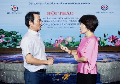 Nhà báo Nguyễn Anh Tú, Chủ tịch Hội Nhà báo thành phố Hải Phòng cho rằng công nghệ thay đổi, Luật Báo chí cần đổi mới để song hành. Ảnh: TTXVN phát