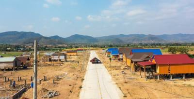 Khu tái định cư buôn Ma Giai, xã Đất Bằng huyện Krông Pa (tỉnh Gia Lai) khang trang, sạch đẹp. Ảnh: Hoài Nam - TTXVN