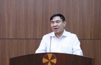 Bí thư Tỉnh ủy Điện Biên Trần Quốc Cường phát biểu tại Hội nghị. Ảnh: Xuân Tư - TTXVN