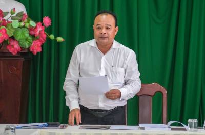 Ông Nguyễn Ngọc Tâm, Trưởng Ban Tuyên giáo và Dân vận Thành ủy Cần Thơ, Tổ trưởng Tổ giúp việc số 04 phát biểu tại cuộc họp. Ảnh: Thanh Liêm - TTXVN