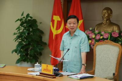 Phó Thủ tướng Chính phủ Trần Hồng Hà phát biểu tại buổi làm việc. Ảnh: Diệp Trương - TTXVN