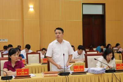 Giám đốc Sở Tài chính tỉnh Bắc Ninh Nguyễn Việt Hùng phát biểu tại Hội nghị. Ảnh: Thanh Thương- TTXVN