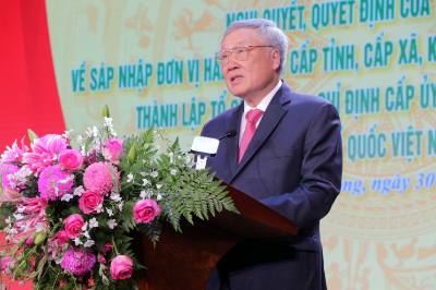 Ông Nguyễn Hòa Bình, Ủy viên Bộ Chính trị, Phó Thủ tướng Thường trực Chính phủ phát biểu chỉ đạo. Ảnh Chu Quốc Hùng-TTXVN