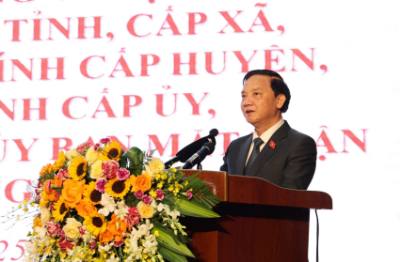 Phó Chủ tịch Quốc hội Nguyễn Khắc Định phát biểu chỉ đạo tại buổi lễ. Ảnh: Tiên Minh - TTXVN
