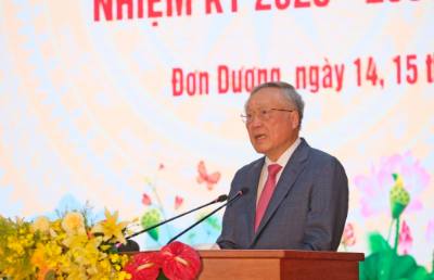 Ủy viên Bộ Chính trị, Phó Thủ tướng thường trực Chính phủ Nguyễn Hòa Bình phát biểu chỉ đạo tại Đại hội. Ảnh: Nguyễn Dũng – TTXVN
