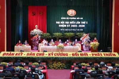 Quang cảnh Đại hội đại biểu phường Hải An lần thứ I, nhiệm kỳ 2025-2030. Ảnh: Hoàng Ngọc – TTXVN 