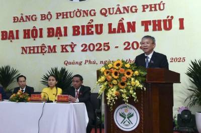 Chủ tịch HĐND thành phố Đà Nẵng Nguyễn Đức Dũng phát biểu chỉ đạo Đại hội. Ảnh: Trần Tĩnh - TTXVN