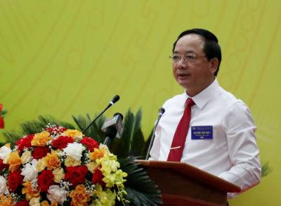 Đại tướng Trịnh Văn Quyết, Bí thư Trung ương Đảng, Chủ nhiệm Tổng cục Chính trị Quân đội nhân dân Việt Nam phát biểu tại Đại hội. Ảnh: Đức Thọ - TTXVN