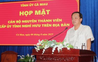 Phó Bí thư Tỉnh ủy Cà Mau Huỳnh Quốc Việt trình bày dự thảo báo cáo chính trị Đại hội đại biểu Đảng bộ tỉnh nhiệm kỳ 2025 – 2030. Ảnh: Tuấn Kiệt – TTXVN