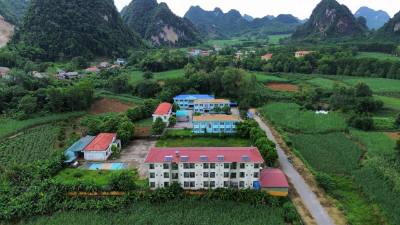 Trường Phổ thông Dân tộc Nội trú THCS Phục Hòa tại xã Phục Hòa, tỉnh Cao Bằng. Ảnh: Chu Hiệu - TTXVN