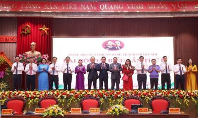 Ra mắt Ban Chấp hành Đảng bộ các cơ quan Đảng thành phố Hà Nội lần thứ nhất, nhiệm kỳ 2025-2030. Ảnh: Văn Điệp – TTXVN