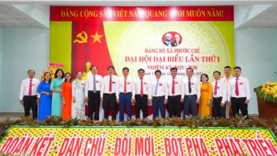 Ban Thường vụ Đảng bộ xã Phước Chỉ nhiệm kỳ 2025 -2030. Ảnh: Minh Phú - TTXVN