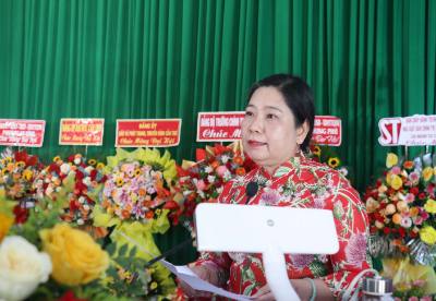 Đồng chí Hồ Thị Cẩm Đào, Phó Bí thư Thành ủy Cần Thơ phát biểu chỉ đạo Đại hội. Ảnh: Ngọc Thiện - TTXVN
