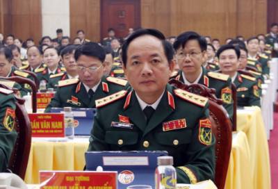 Đại tướng Trịnh Văn Quyết, Bí thư Trung ương Đảng, Chủ nhiệm Tổng cục Chính trị QĐND Việt Nam, dự và chỉ đạo Đại hội. Ảnh: Xuân Khu -TTXVN