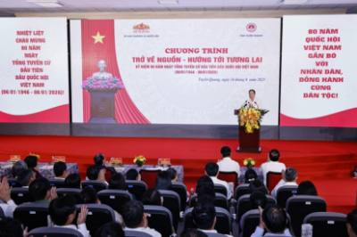 Chủ tịch Quốc hội Trần Thanh Mẫn phát biểu. Ảnh: Doãn Tấn - TTXVN