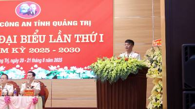 Thiếu tướng Nguyễn Thanh Liêm, Giám đốc Công an tỉnh, được chỉ định giữ chức Bí thư Đảng ủy Công an tỉnh Quảng Trị. Ảnh: Nguyên Linh-TTXVN