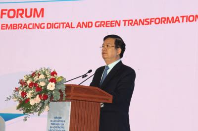 Phó Thủ tướng Chính phủ Mai Văn Chính phát biểu tại Diễn đàn. Ảnh: Mỹ Phương – TTXVN.