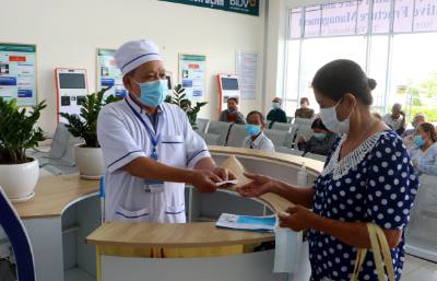 Cây xanh được bố trí tại nhiều khu vực để tạo vẻ mỹ quan của Bệnh viện Đa khoa Trà Vinh (Vĩnh Long). Ảnh: Lê Thúy Hằng – TTXVN