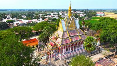 Chùa Bôtum Kiri Răngsây (chùa Khedol, ấp Thạnh Đông, phường Bình Minh, tỉnh Tây Ninh). Ảnh: Minh Phú - TTXVN