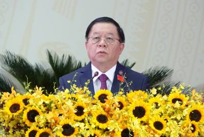 Đồng chí Nguyễn Trọng Nghĩa, Ủy viên Bộ Chính trị, Bí thư Trung ương Đảng, Trưởng Ban Tuyên giáo và Dân vận Trung ương, phát biểu chỉ đạo Đại hội. Ảnh: Hữu Chí - TTXVN