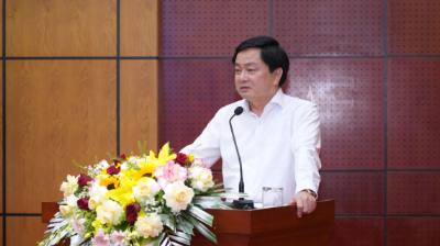 Bí thư Tỉnh ủy Tây Ninh Nguyễn Văn Quyết phát biểu. Ảnh: Minh Phú – TTXVN