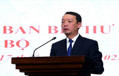 Ông Phan Thiên Định phát biểu tại buổi lễ. Ảnh: Công Tường-TTXVN