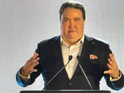 Đại sứ Hoa Kỳ tại Việt Nam Marc E.Knapper phát biểu tại chương trình. Ảnh: Hải Ngọc - TTXVN