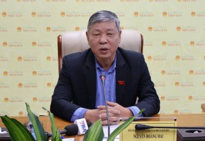  Ông Nguyễn Hoàng Mai, Phó Chủ nhiệm Ủy ban Văn hóa và Xã hội của Quốc hội phát biểu. Ảnh: Hạnh Quyên-TTXVN