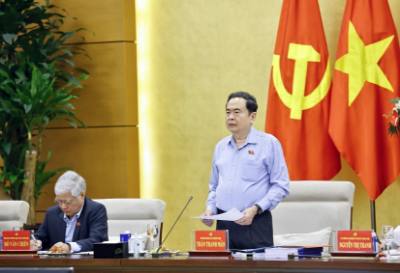 Chủ tịch Quốc hội Trần Thanh Mẫn phát biểu. Ảnh: Doãn Tấn - TTXVN