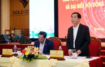 Bí thư Tỉnh ủy Quảng Trị Nguyễn Văn Phương phát biểu tại hội nghị. Ảnh: Tá Chuyên - TTXVN