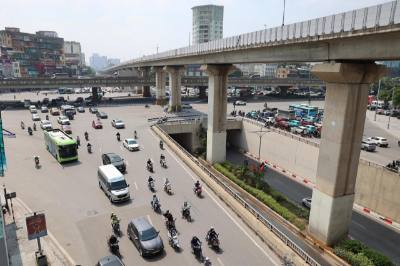 Nút giao thông 4 tầng tại đường Nguyễn Trãi (Hà Nội). Ảnh: Phương Anh - TTXVN