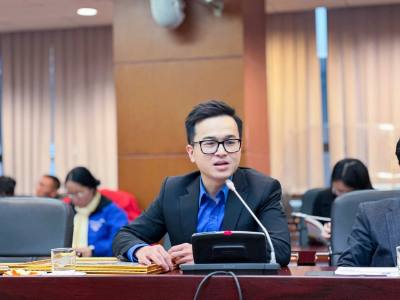 Anh Nguyễn Minh Khải, Phó Bí thư Đoàn Viện Hàn lâm Khoa học xã hội Việt Nam cho rằng, Đại hội XIV của Đảng đã gửi tới thế hệ cán bộ trẻ thông điệp xuyên suốt về trách nhiệm trong giai đoạn phát triển mới của đất nước. Ảnh: Diệu Thúy – TTXVN