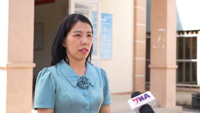 Bà Trần Thị Ngọc Yến, Bí thư Chi bộ Khu phố Trường Ân, phường Long Hoa (Tây Ninh) tin tưởng sự thành công của Đại hội sẽ đưa đất nước vươn mình phát triển trong kỷ nguyên mới. Ảnh: Bùi Giang – TTXVN