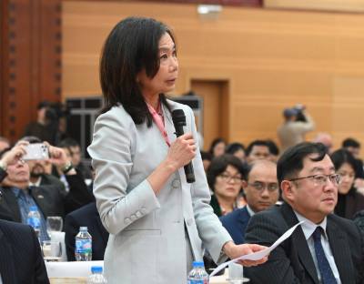 Điều phối viên thường trú Liên hợp quốc tại Việt Nam Pauline Tamesis phát biểu. Ảnh: Việt Đức - TTXVN 